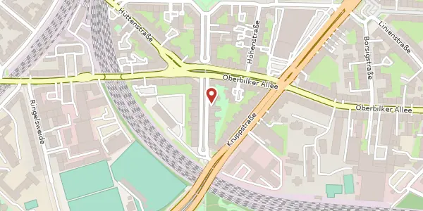 Karte der Umgebung von Volksgartenstr. 22, 40227 Düsseldorf