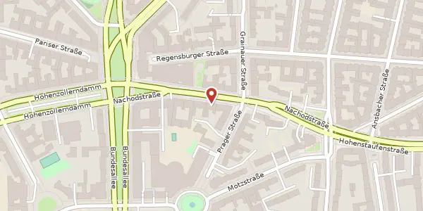 Karte der Umgebung von Nachodstraße 20, 10779 Berlin