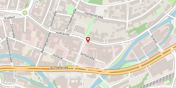 Karte der Umgebung von Hofkamp 138, 42103 Wuppertal