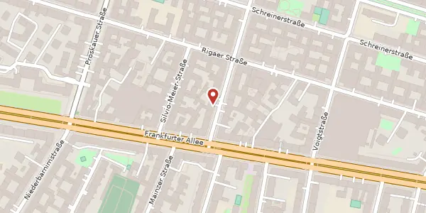 Karte der Umgebung von Samariterstraße 38, 10247 Berlin