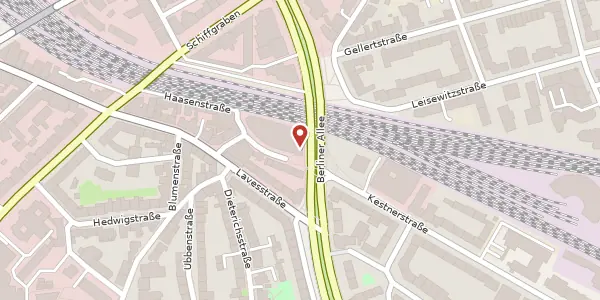 Karte der Umgebung von Berliner Allee 26, 30175 Hannover