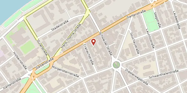 Karte der Umgebung von Gartenstr. 33 A, 60596 Frankfurt