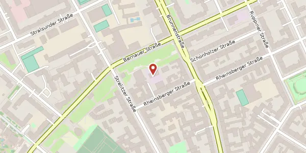 Karte der Umgebung von Rheinsberger Straße 77a, 10115 Berlin