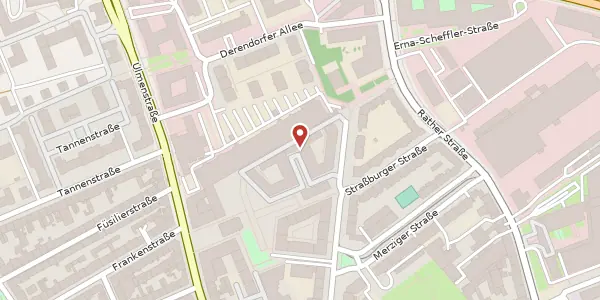 Karte der Umgebung von Metzer Str. 60, 40476 Düsseldorf