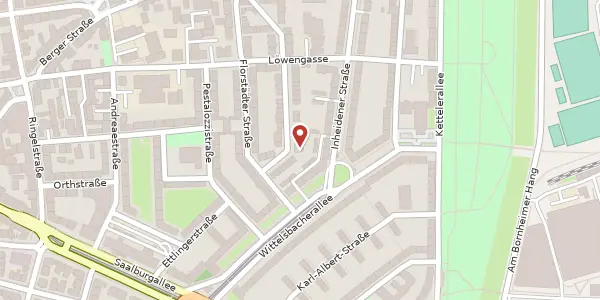 Karte der Umgebung von Stockheimer Str. 16, 60385 Frankfurt