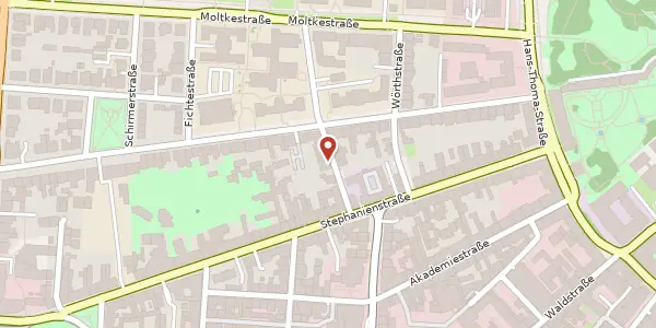 Karte der Umgebung von Seminarstr. 10, 76133 Karlsruhe