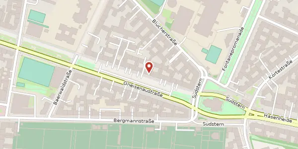 Karte der Umgebung von Gneisenaustraße 61, 10961 Berlin