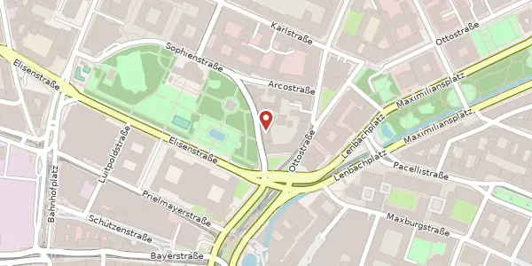 Karte der Umgebung von Sophienstr. 1, 80333 München
