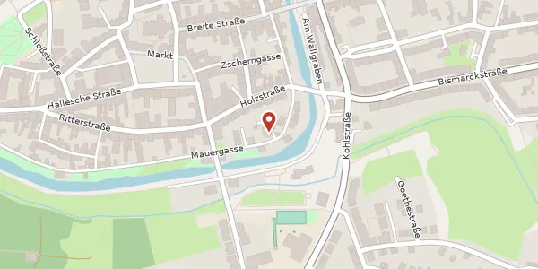 Karte der Umgebung von Mauergasse 16, 04509 Delitzsch