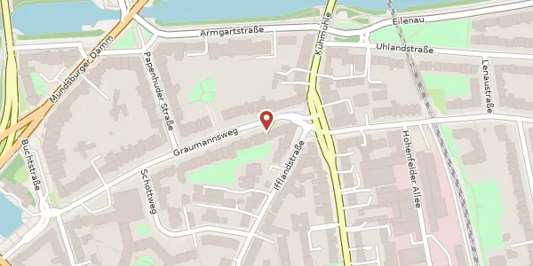 Karte der Umgebung von Graumannsweg 66, 22087 Hamburg