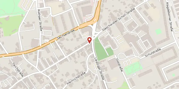 Karte der Umgebung von Grimmaer Straße 32, 04552 Borna