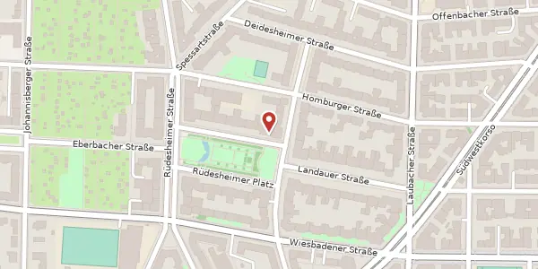 Karte der Umgebung von Rüdesheimer Platz 1, 14197 Berlin