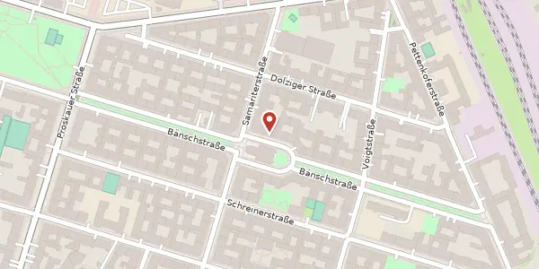 Karte der Umgebung von Bänschstraße 57, 10247 Berlin