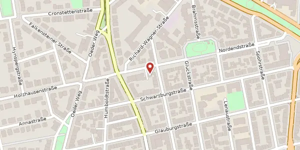 Karte der Umgebung von Nordendstr. 61, 60318 Frankfurt