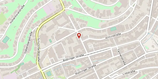 Karte der Umgebung von Adlerstraße 41, 70199 Stuttgart