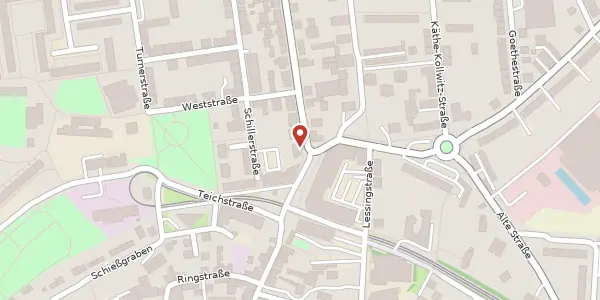 Karte der Umgebung von Bahnhofstraße 1, 04435 Schkeuditz
