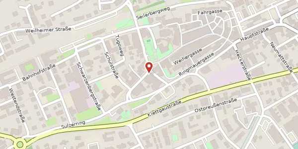 Karte der Umgebung von Hauptstraße 16, 79761 Waldshut-Tiengen