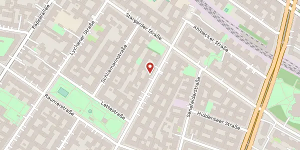 Karte der Umgebung von Dunckerstraße 75, 10437 Berlin