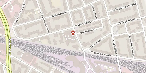 Karte der Umgebung von Ellernstraße 42, 30175 Hannover