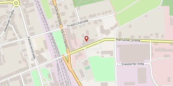 Karte der Umgebung von Friedrich-Ebert-Str. 26, 06366 Köthen (Anhalt)