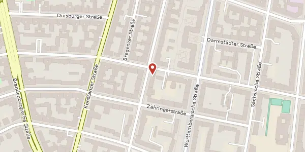 Karte der Umgebung von Bayerische Straße 25 A, 10707 Berlin