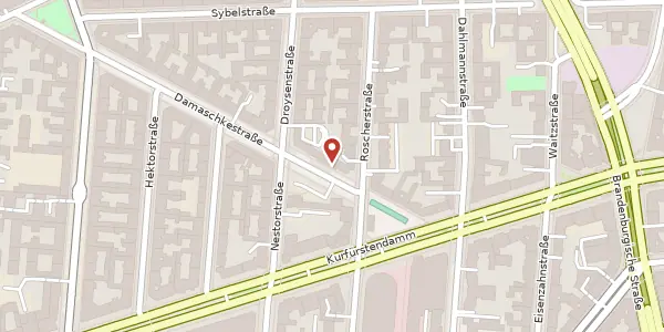 Karte der Umgebung von Damaschkestraße 8, 10711 Berlin