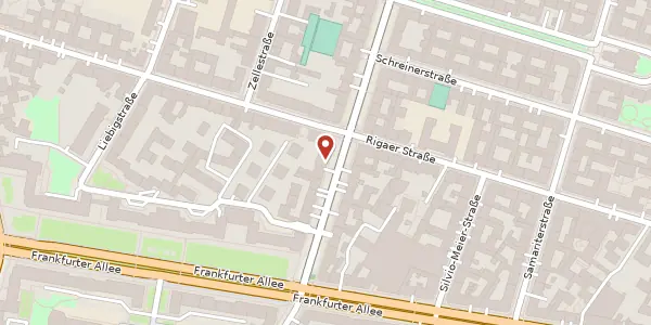 Karte der Umgebung von Proskauer Straße 31, 10247 Berlin