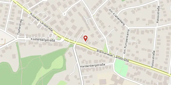 Karte der Umgebung von Blankeneser Landstraße 88, 22587 Hamburg