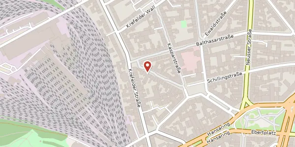 Karte der Umgebung von Aquinostr. 27, 50670 Köln