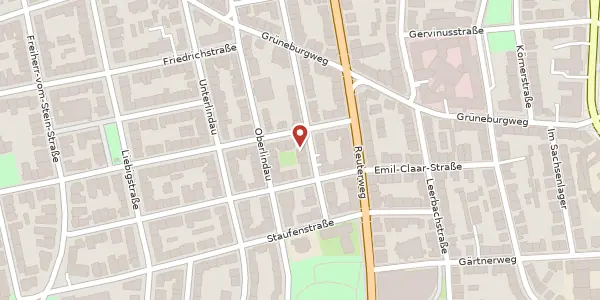 Karte der Umgebung von Telemannstr. 13, 60323 Frankfurt