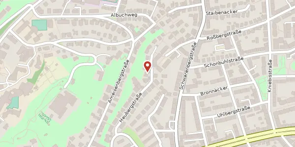 Karte der Umgebung von Heubergstraße 36, 70188 Stuttgart