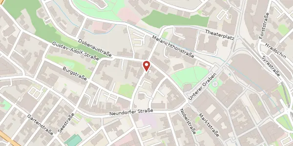 Karte der Umgebung von Theaterstraße 23, 08523 Plauen
