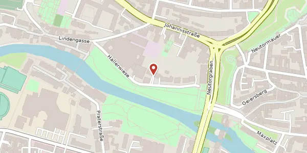 Karte der Umgebung von Hallerwiese 14, 90419 Nürnberg