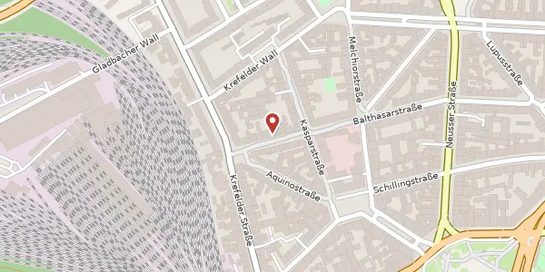 Karte der Umgebung von Balthasarstraße 11, 50670 Köln