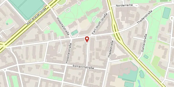 Karte der Umgebung von Virchowstraße 77, 22767 Hamburg