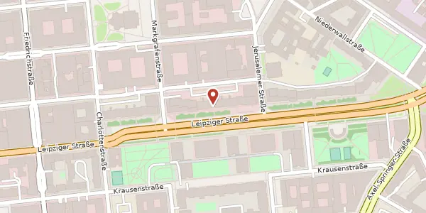 Karte der Umgebung von Leipziger Straße 61, 10117 Berlin