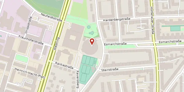 Karte der Umgebung von Niebuhrstraße 5, 24118 Kiel