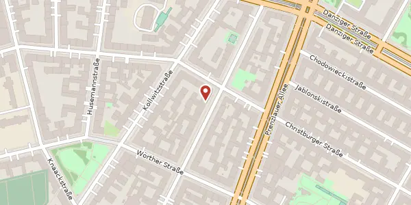 Karte der Umgebung von Rykestraße 40, 10405 Berlin