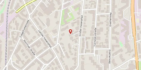 Karte der Umgebung von Großer Hasenpfad 84, 60598 Frankfurt