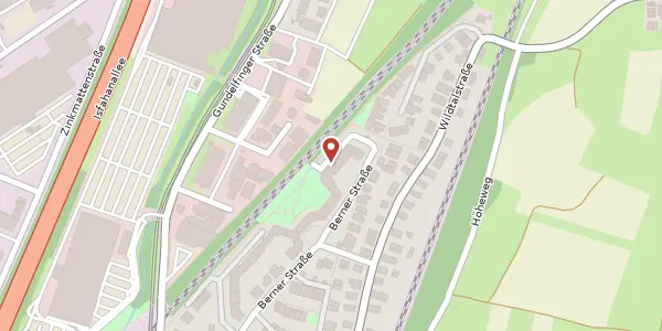 Karte der Umgebung von Berner Straße 27, 79108 Freiburg im Breisgau