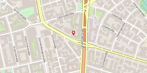 Karte der Umgebung von Nymphenburger Str. 148, 80634 München