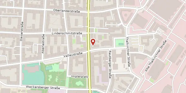 Karte der Umgebung von Valleystr. 26, 81371 München