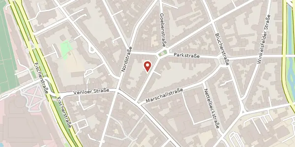 Karte der Umgebung von Gneisenaustr. 16, 40477 Düsseldorf