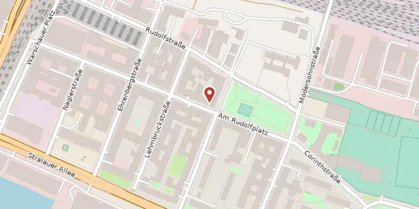 Karte der Umgebung von Rotherstraße 1, 10245 Berlin