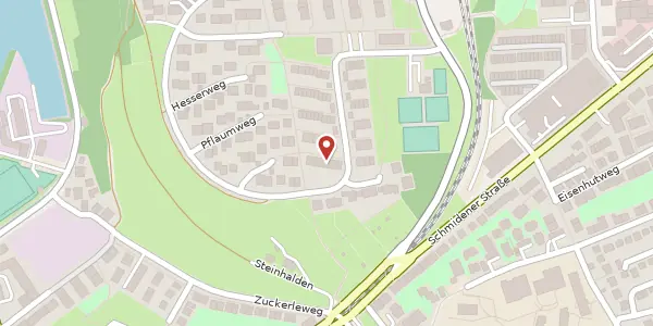 Karte der Umgebung von Ferdinand-Hanauer-Straße 82, 70374 Stuttgart