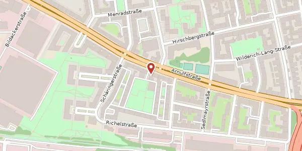 Karte der Umgebung von Arnulfstr. 115, 80634 München