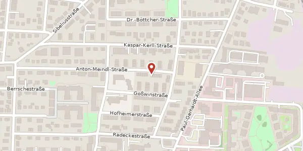 Karte der Umgebung von Anton-Meindl-Str. 1 e, 81245 München
