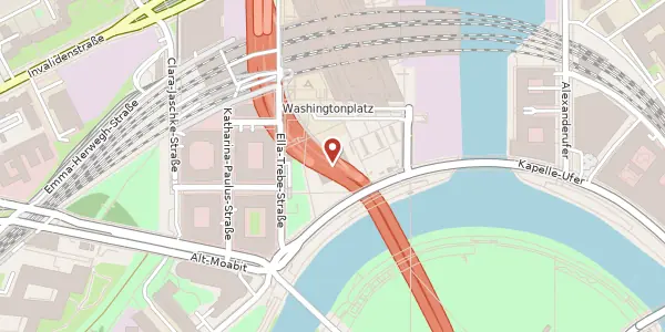 Karte der Umgebung von Washingtonplatz 3, 10557 Berlin