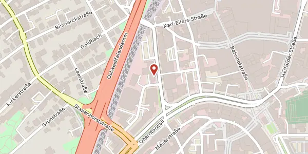 Karte der Umgebung von Elsa-Brändström-Str. 7, 33602 Bielefeld