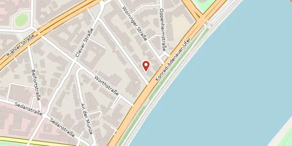 Karte der Umgebung von Mevissenstr. 15, 50668 Köln